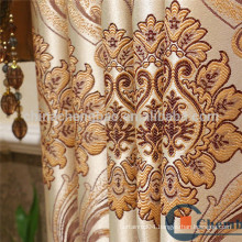 Luxurious golden jacquard european style rolling curtains